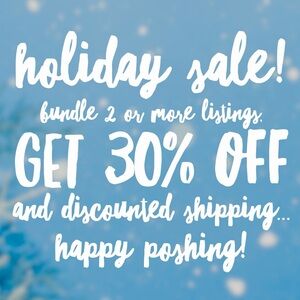 Bundle ANY two items from ANY category and get 30% off plus discounted shipping…
